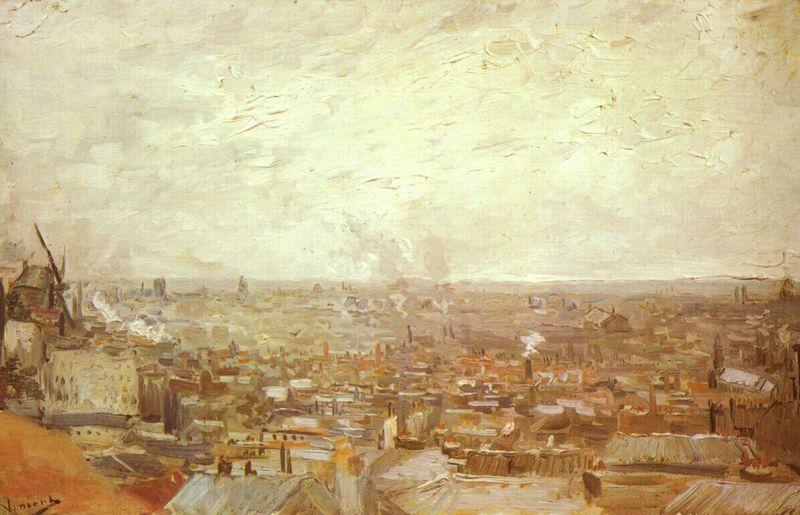 Vincent Van Gogh Blick vom Montmartre Spain oil painting art